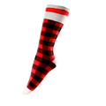 Pook Unisex Mid Calf Socks Red Plaid