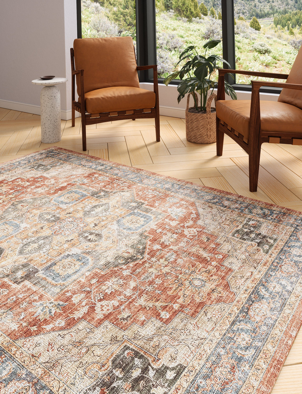 Rivka Terracota Ocean Rug