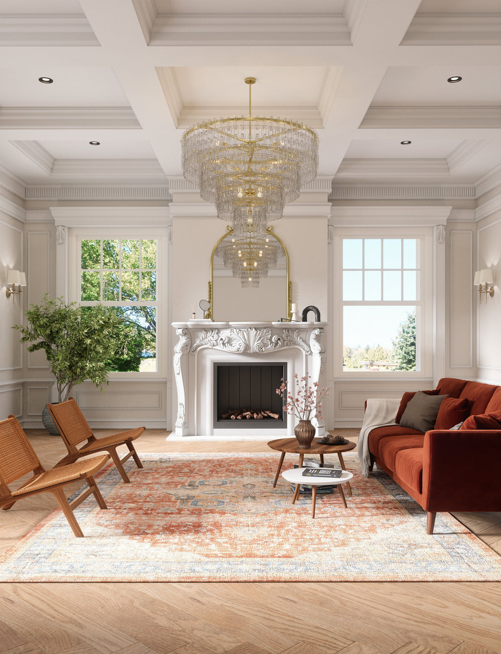 Rivka Terracota Ocean Rug
