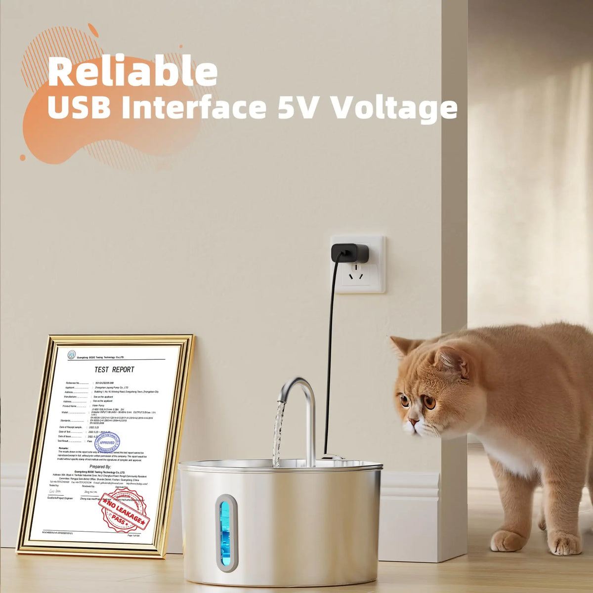 Fontaine à Eau Automatique pour Chat 2,2 L, Distributeur d'Eau en Acier Inoxydable pour Chiens, Pompe Ultra-silencieuse, Fontaine à Eau pour Plusieurs Animaux de Compagnie