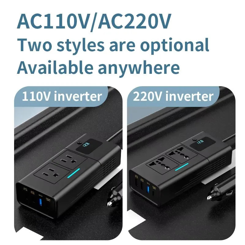 Car Inverter Car Cigarette Iighter 12v Can Be Converted To 110v Or 220v Power Conversion Fast Charger Car Socket Multi-Function