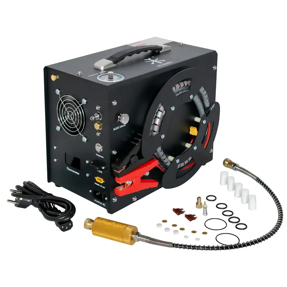 Compresseur d'air PCP portable TUXING TXES062 4500Psi 300Bar haute pression avec arrêt automatique et alimentation de voiture 12V pour carabine