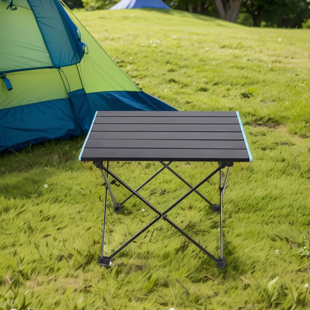 Folding Table Aluminum Alloy Picnic Table Lightweight Portable Camp Table with Carry Bag for Outdoor Camping Beach Picnic