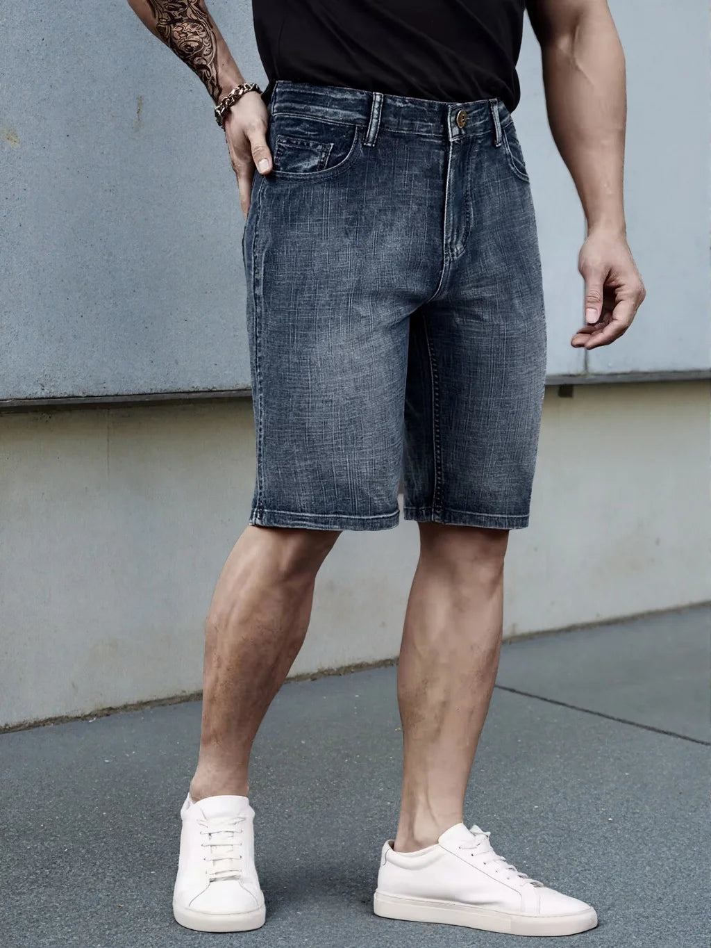 Shorts en jean moulants pour hommes, style classique 2026, nouvelle mode décontractée d'été, pantalon court fin et extensible, taille 40
