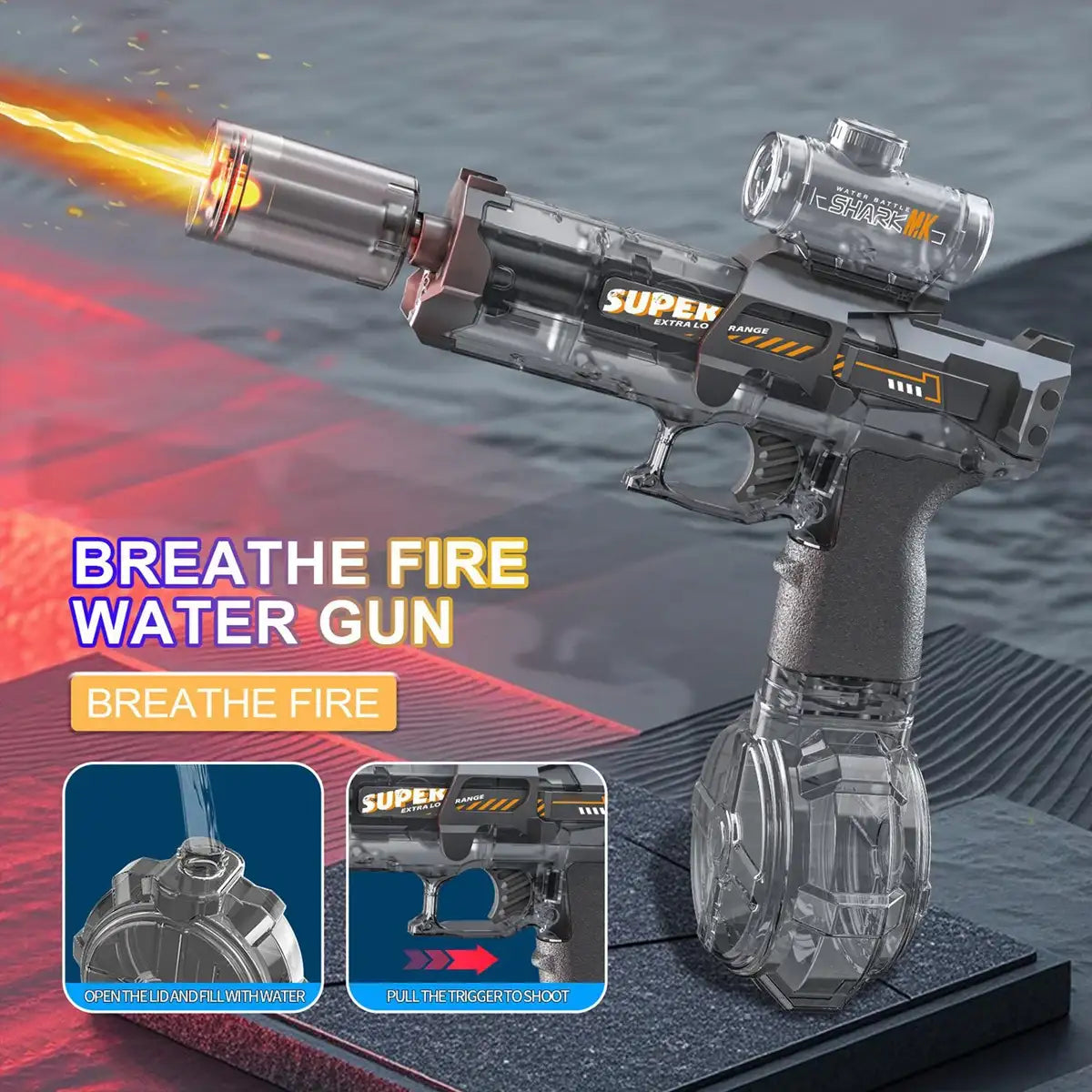 Elektrische Wasserpistole, automatischer Spritzblaster und Wasserspritzer, Sommer-Spielzeug für Strand, Pool und Partys im Freien, Geschenk für Erwachsene und Kinder