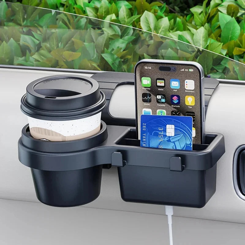 Car Cup Stand Phone Holder Mount Tray Side Door Window Storage Barrel Green Sir Loin