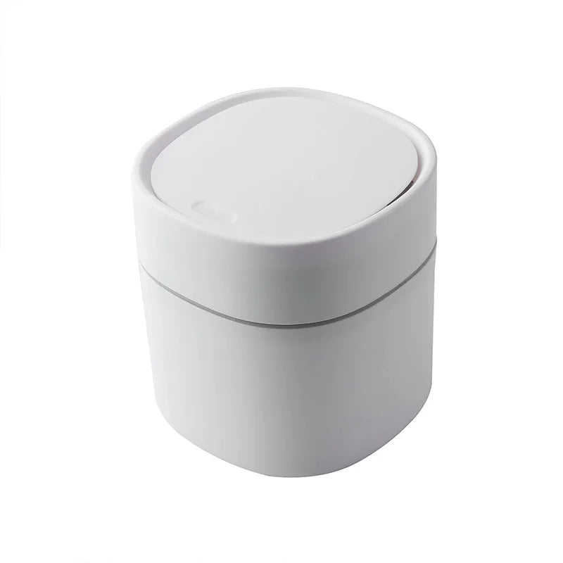 Cute Desktop Waste Bin Household Table  Sundries Plastic Office Supplies Trash Can Mini Sitting Room Toilet Dustbin Barrel Box