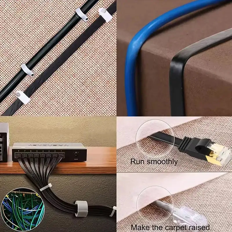 Cable de red CAT6: latiguillo RJ45 de 10 Gbps para PC y portátil
