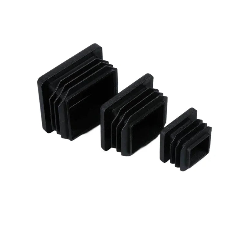 13x13mm-120x120mm Square Plastic Black Blanking End Caps Furniture Leg Tube Pipe Inserts Plugs Bung Decorative Dust Cover