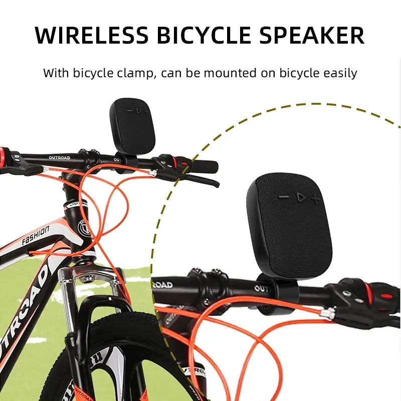 EBS-027 Mini Wireless Speaker Bluetooth BT5.3 Built-in Mic IPX4 Waterproof Shockproof Oudtoor Backpack Bike Speaker