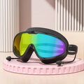 Outdoor-Schwimmbrille mit Antibeschlag und weitem Sichtfeld, Taucher- und Schwimmbrille mit Ohrstöpseln für Erwachsene und Jugendliche