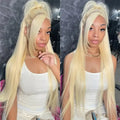 Perruque lace front blonde 613 lisse avec options 13x4 ou 13x6