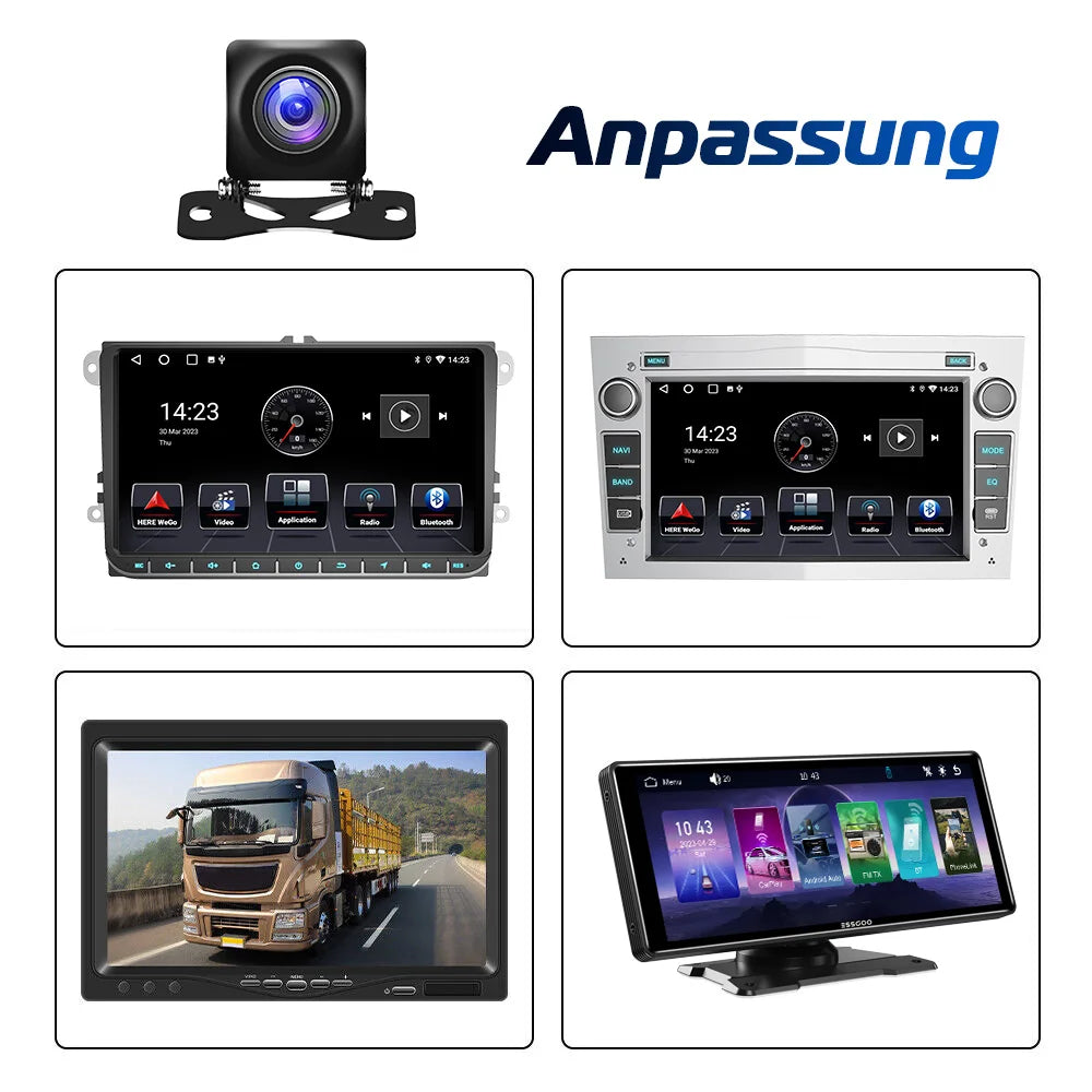 Universal AHD Car Backup Camera, 120° Night Vision, IP68
