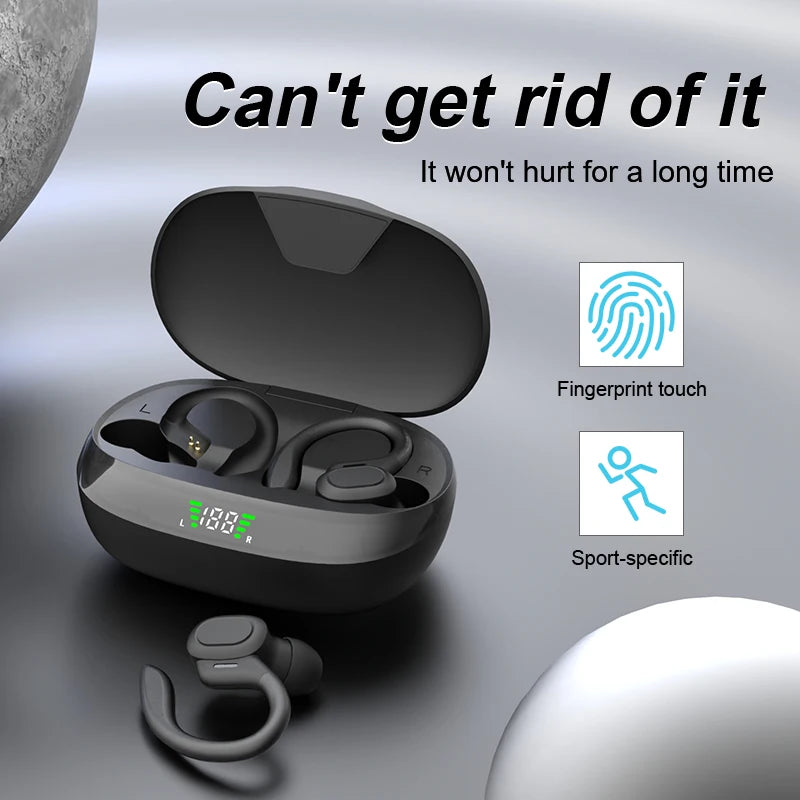 Auriculares deportivos Bluetooth SHUKE – HiFi 9D, gancho para la oreja, resistentes al agua