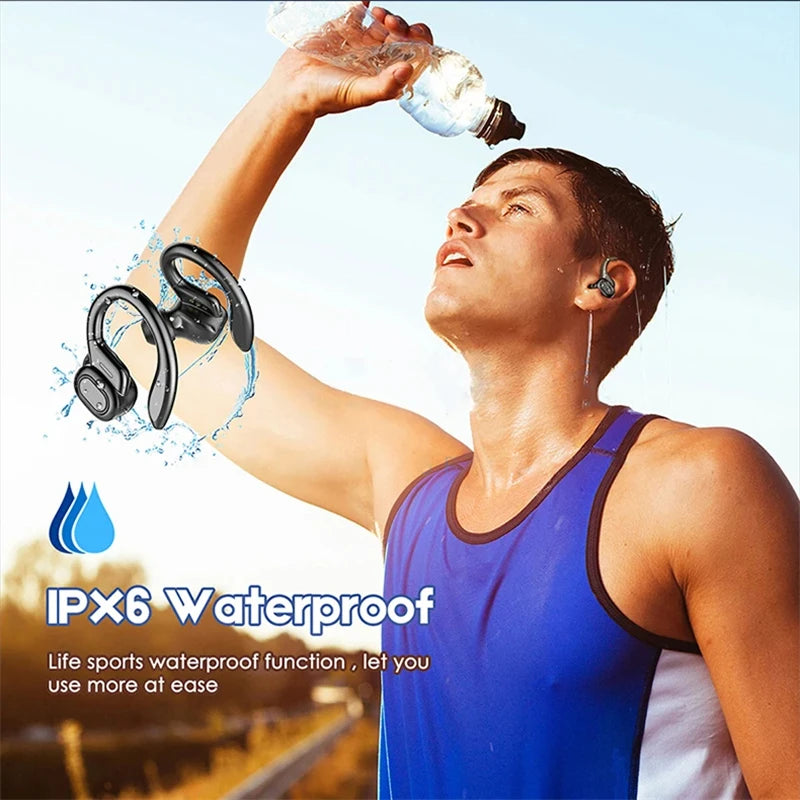 Auriculares deportivos Bluetooth SHUKE – HiFi 9D, gancho para la oreja, resistentes al agua