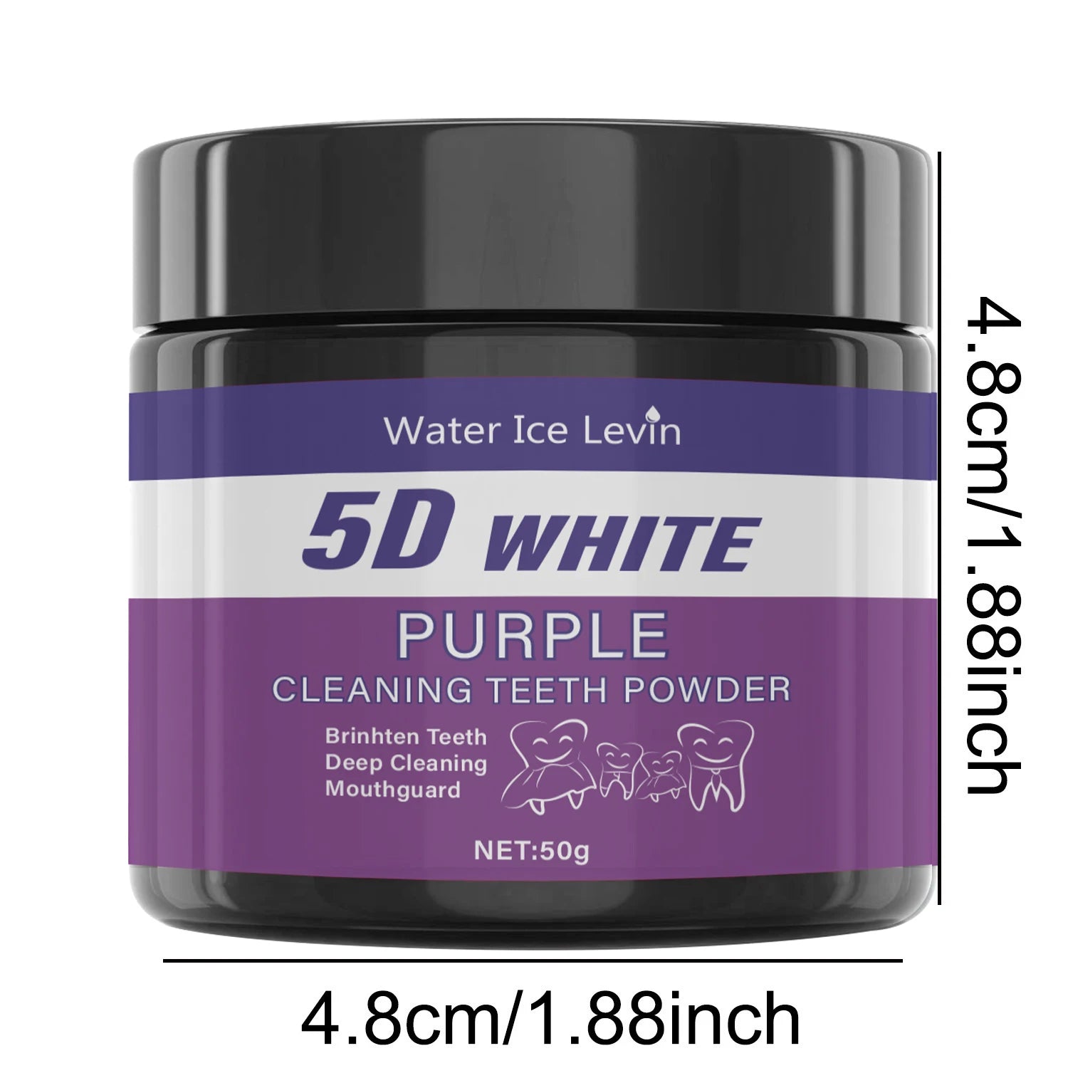 Purple Teeth Cleaning Powder - Sulfate-Free, Deep Cleaning and