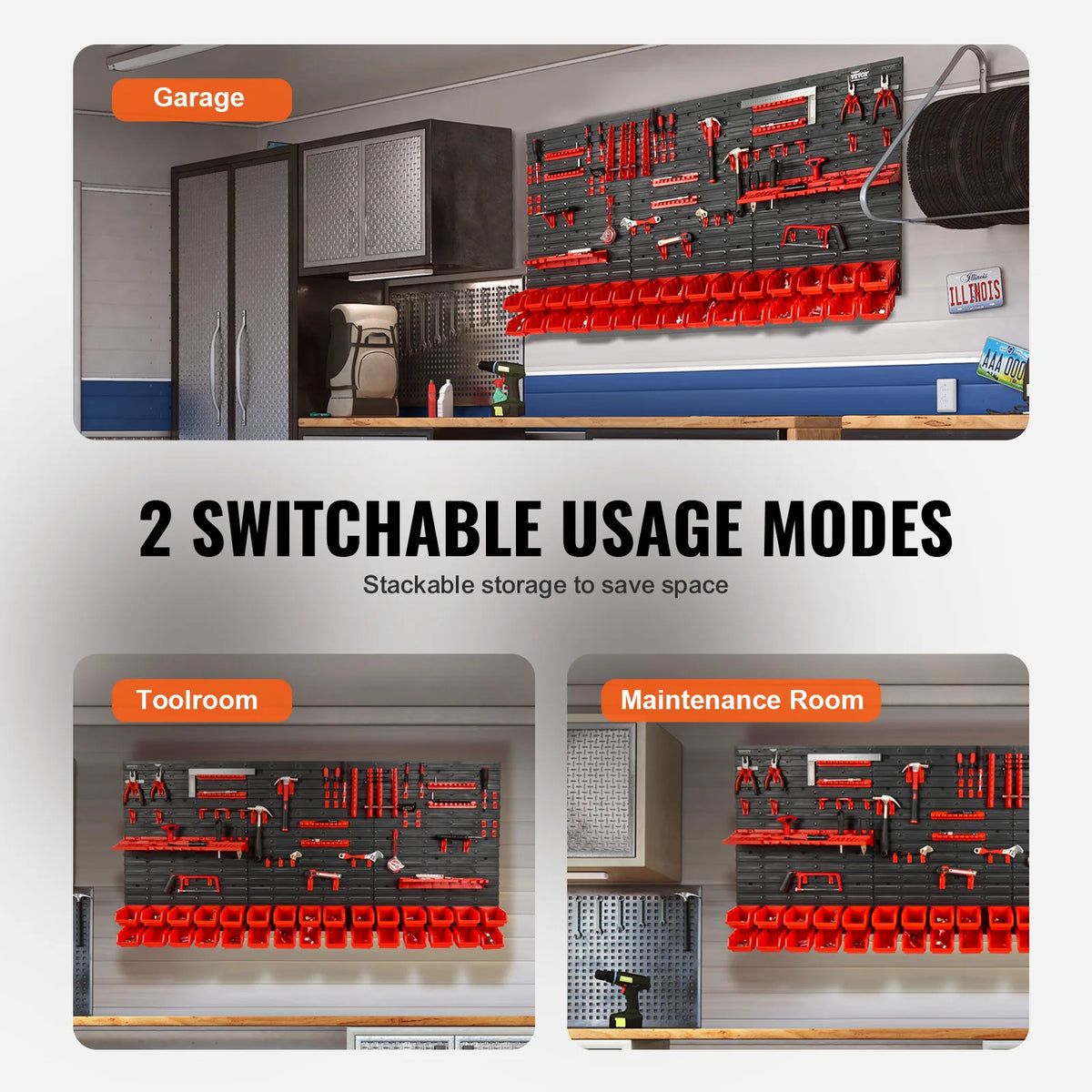 SucceBuy Wandmontage-Teilemagazin – Garagenorganizer mit 30 oder 48 Fächern
