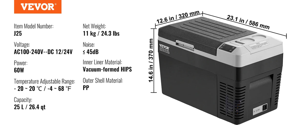 SucceBuy Tragbarer Auto-Kühlschrank – 8L-75L, Doppelzone, Bluetooth