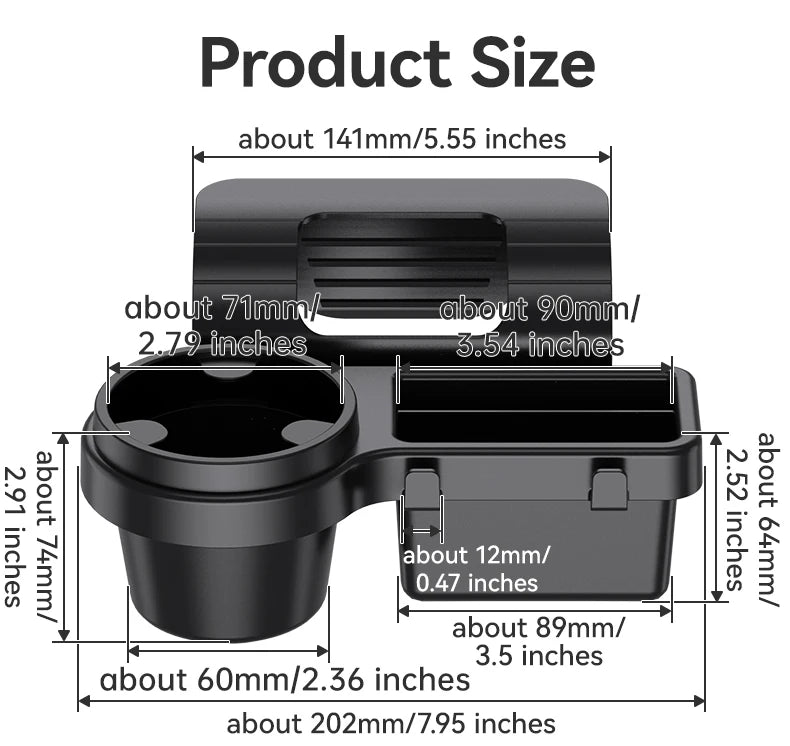 Car Cup Stand Phone Holder Mount Tray Side Door Window Storage Barrel Green Sir Loin