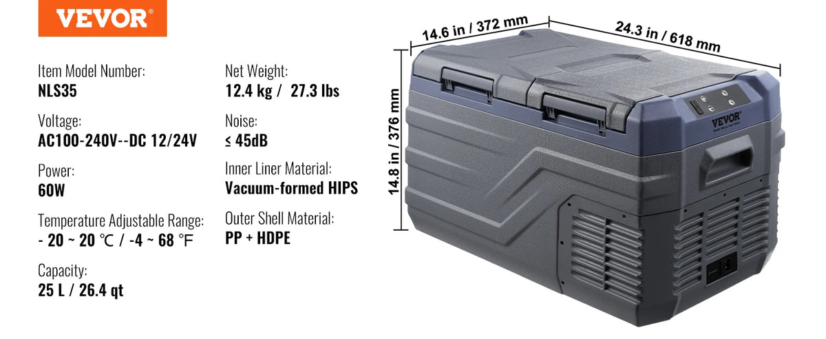 SucceBuy Tragbarer Auto-Kühlschrank – 8L-75L, Doppelzone, Bluetooth
