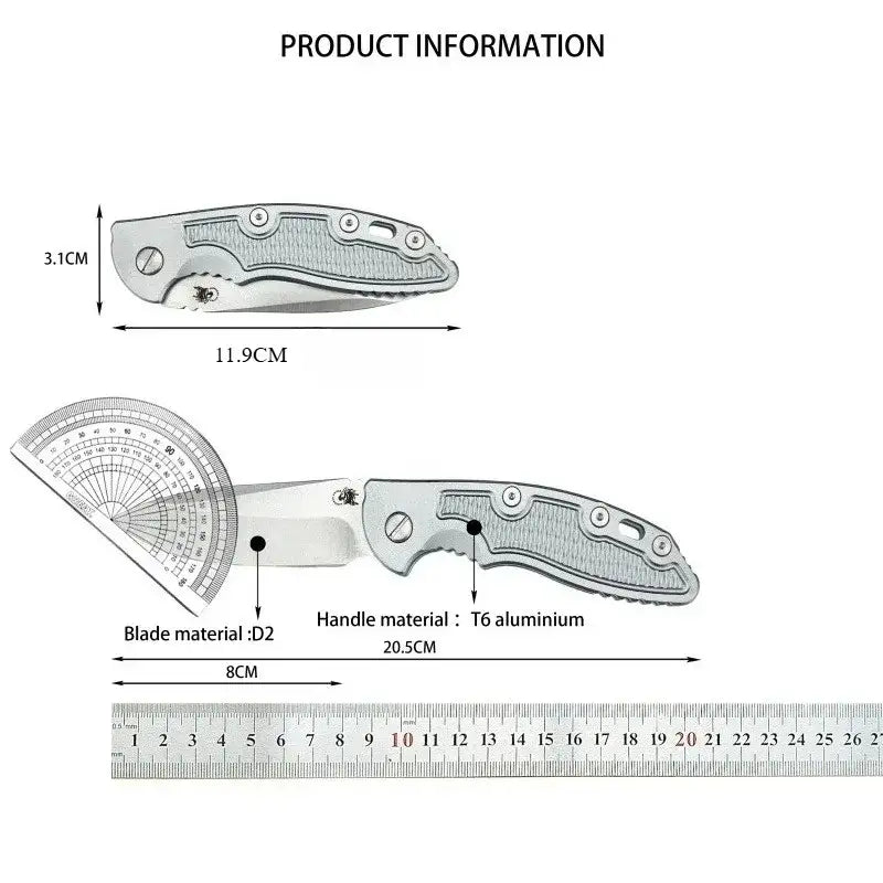 Hinderer XM18 multifunktionales Klapp-Taschenmesser, D2-Stahlklinge, T6-Aluminiumgriff, Outdoor-Camping- und Schneidemesser, Rettungswerkzeug