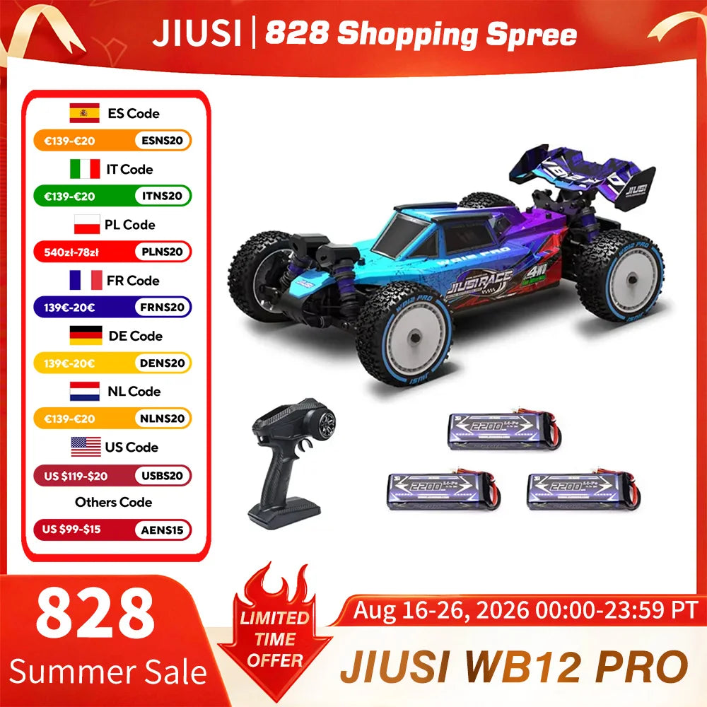 JIUSI WB12 PRO 1/12 ブラシレスRCカー – 4WD、時速80km ドリフト仕様