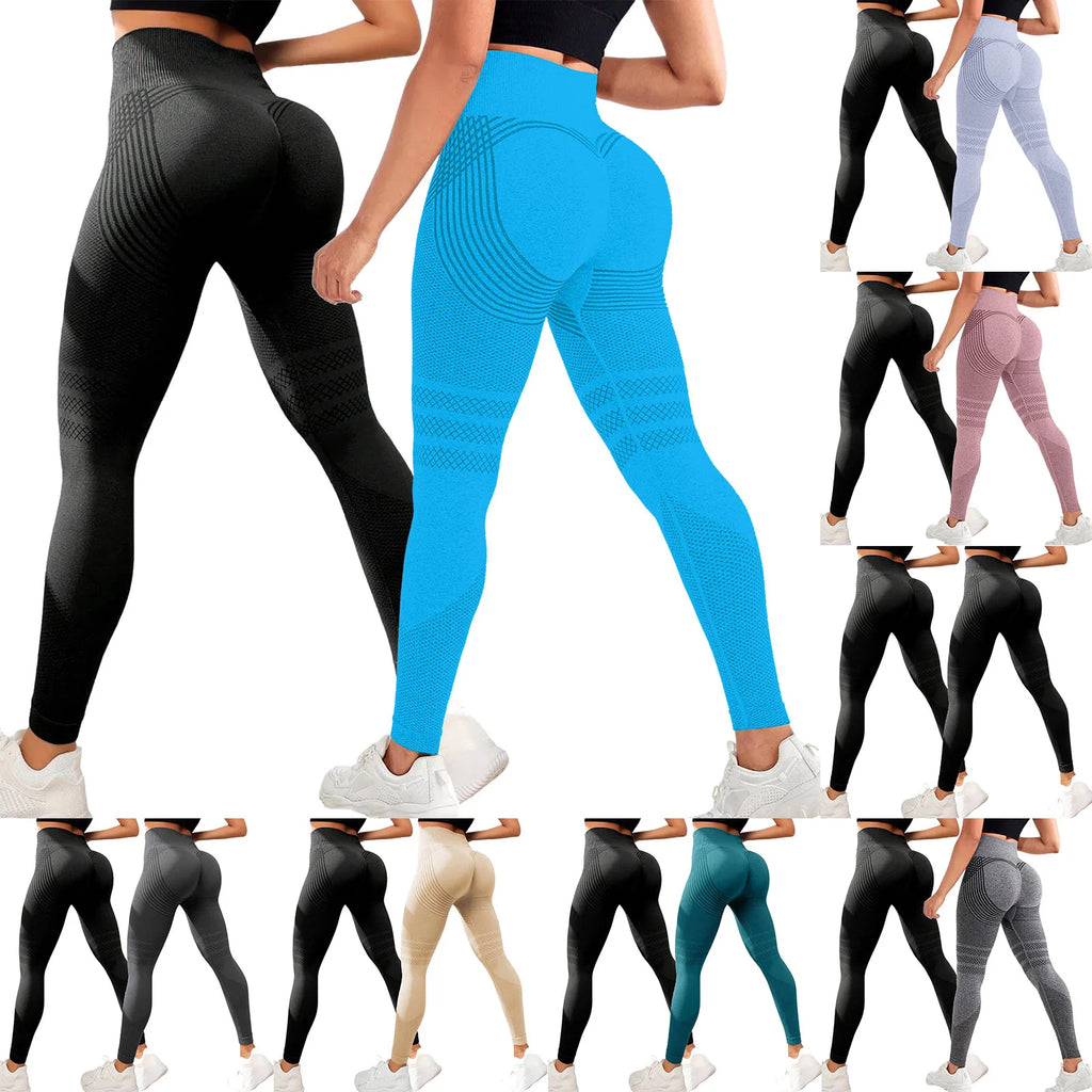 Leggings de compresión 3D, ajustados, anticelulíticos, moldeadores, de cintura alta, sin costuras, con efecto push-up, opacos, para gimnasio y deporte
