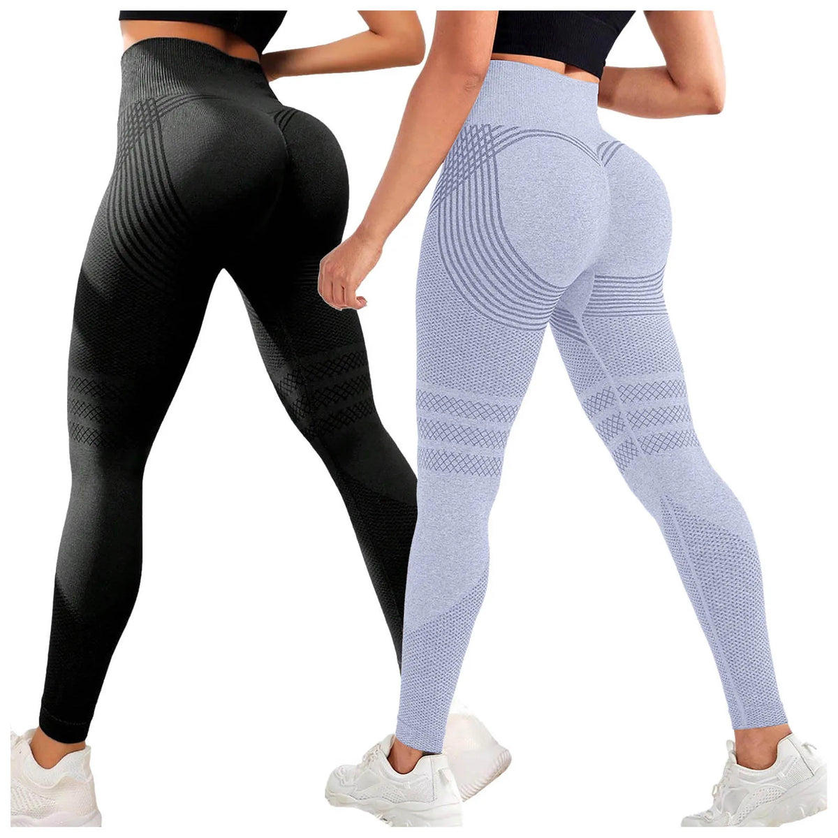 Leggings de compresión 3D, ajustados, anticelulíticos, moldeadores, de cintura alta, sin costuras, con efecto push-up, opacos, para gimnasio y deporte