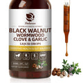 Lukaree 60ML Schwarzwalnusstropfen mit Wermut, Nelke und Knoblauch zur Unterstützung der Verdauung und des Immunsystems, zur Entgiftung des Körpers und als Antioxidans