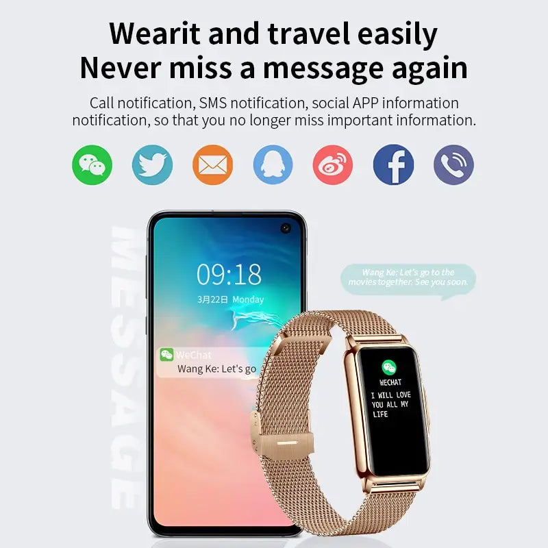 LIGE Smart Watch Women Full Touch Screen Bluetooth Call IP67 Waterproof Sports Fitness Tracker Smartwatch Women