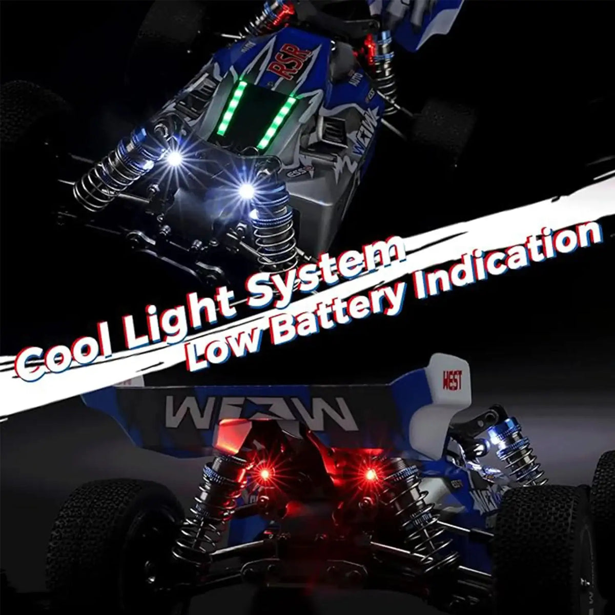 WLtoys 144011 1/14 4WD RCカー 大人向け、最高時速70km/h オフロード高速RCカー、アップグレード版(144001V2)、アウトドアに最適
