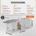 SucceBuy Piège pour animaux vivants Cage de contrôle des rongeurs et des chats Pliable avec poignée pour lapins, chats errants, écureuils, ratons laveurs, marmottes