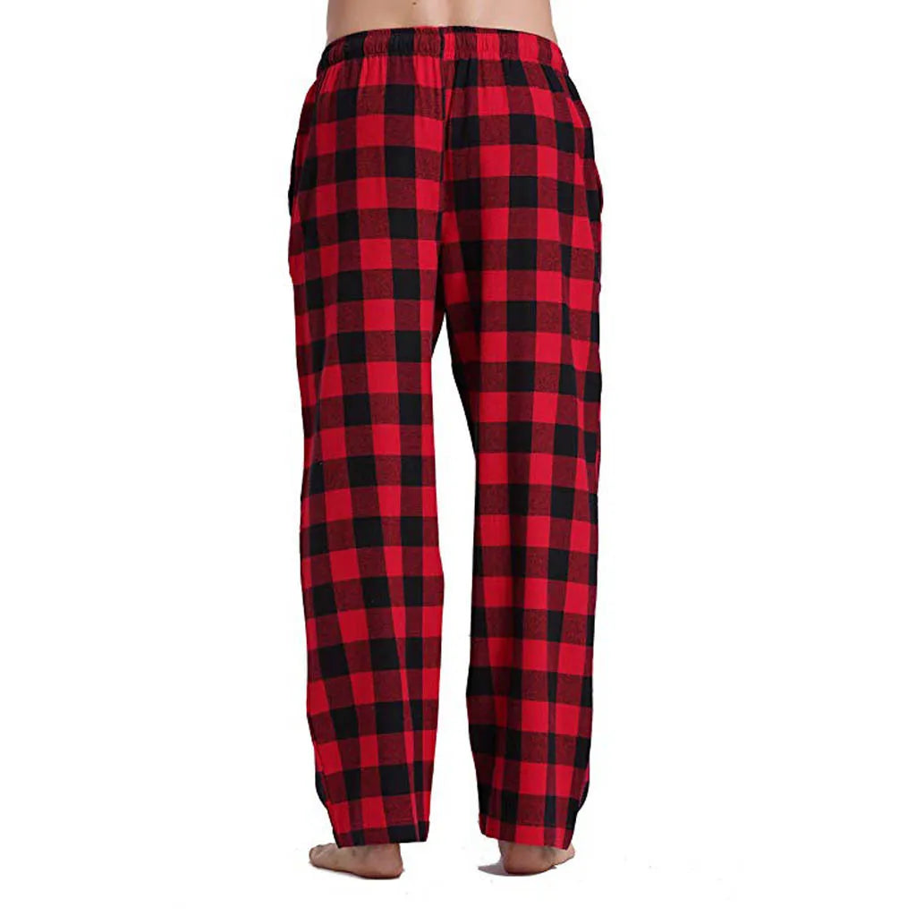 Pantalones de cuadros informales para hombre: pantalones holgados, suaves y transpirables