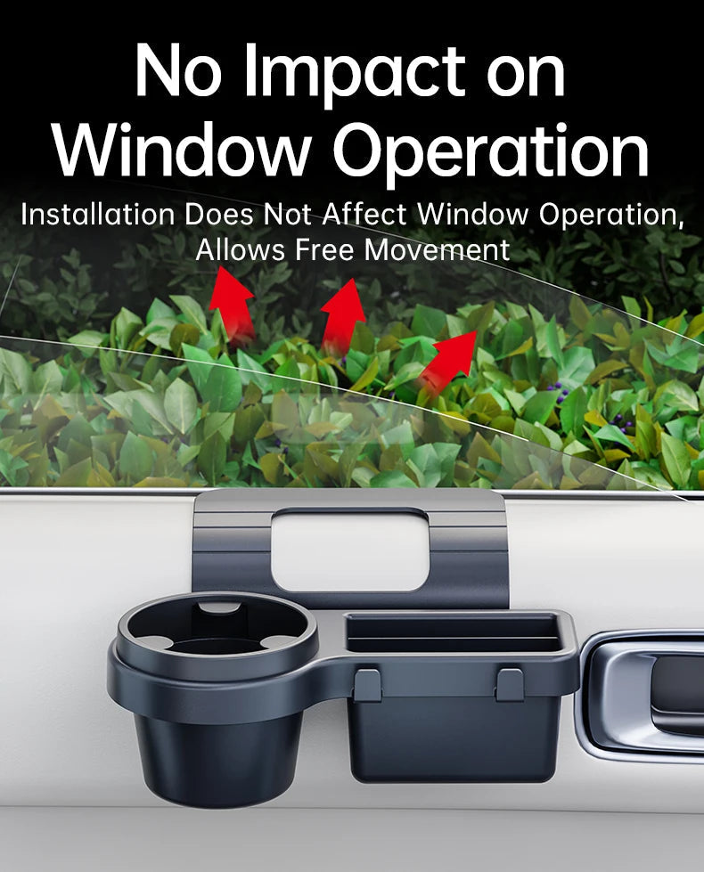 Car Cup Stand Phone Holder Mount Tray Side Door Window Storage Barrel Green Sir Loin