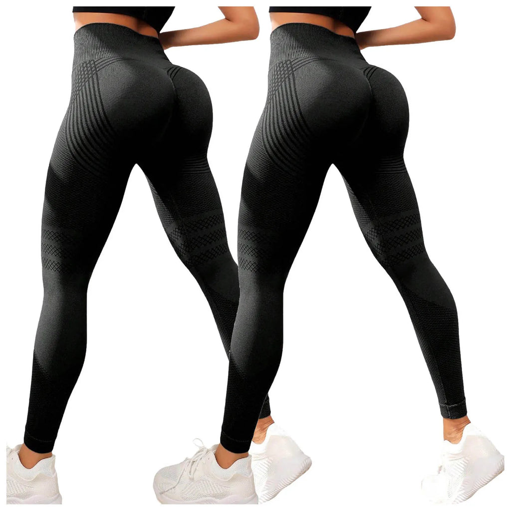 Leggings de compresión 3D, ajustados, anticelulíticos, moldeadores, de cintura alta, sin costuras, con efecto push-up, opacos, para gimnasio y deporte