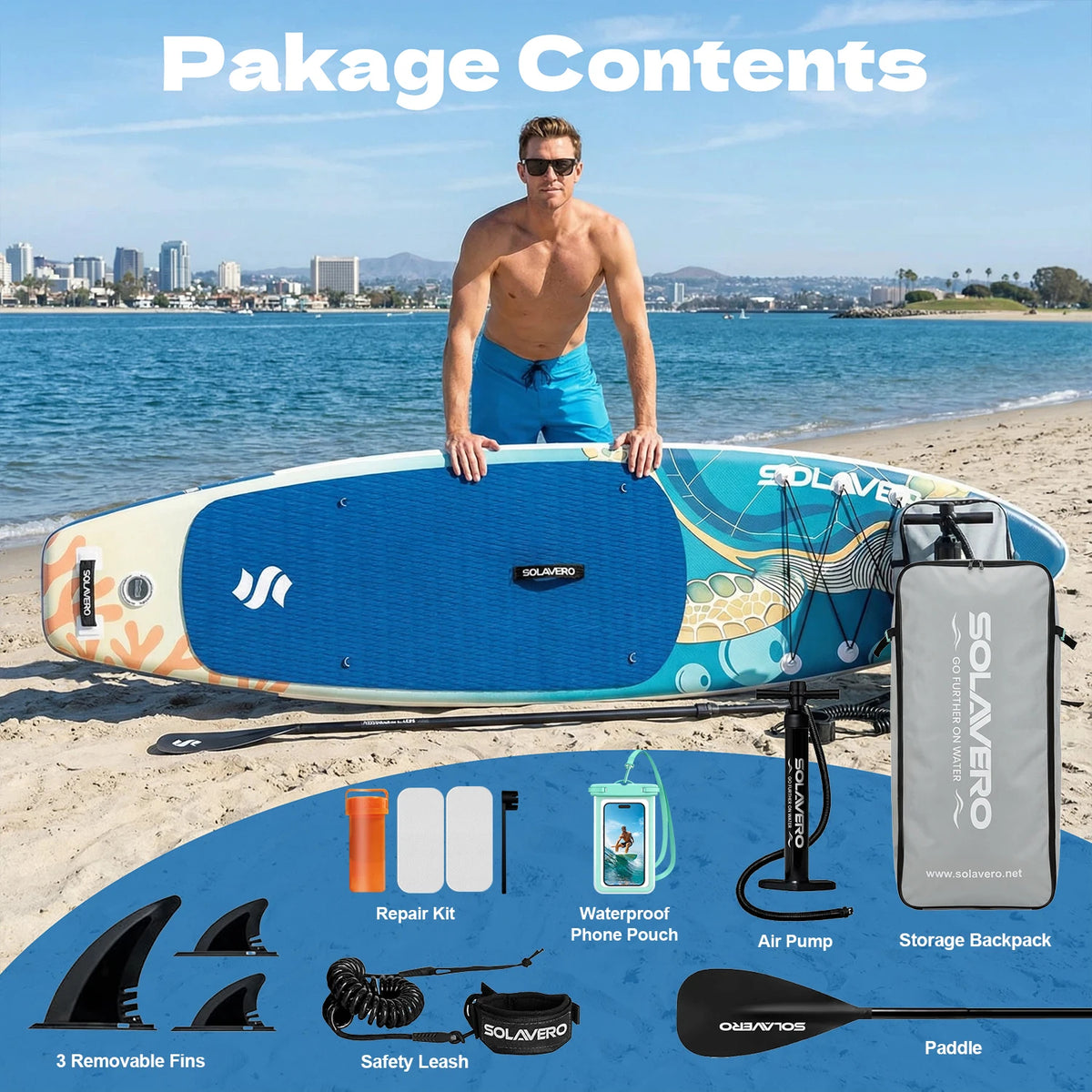 Tabla de paddle surf inflable – EVA antideslizante, accesorios completos