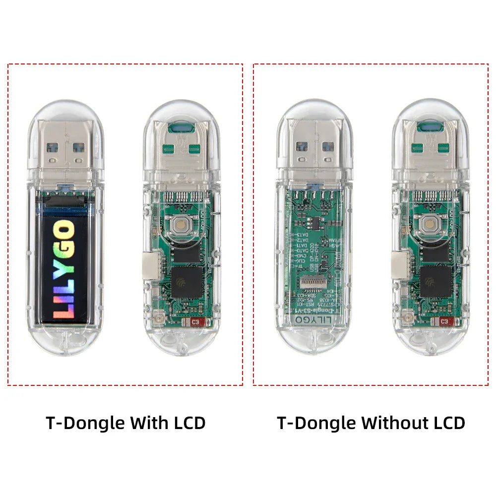 Placa de desarrollo LILYGO T-Dongle-S3 ESP32-S3 con pantalla LCD de 0.96"