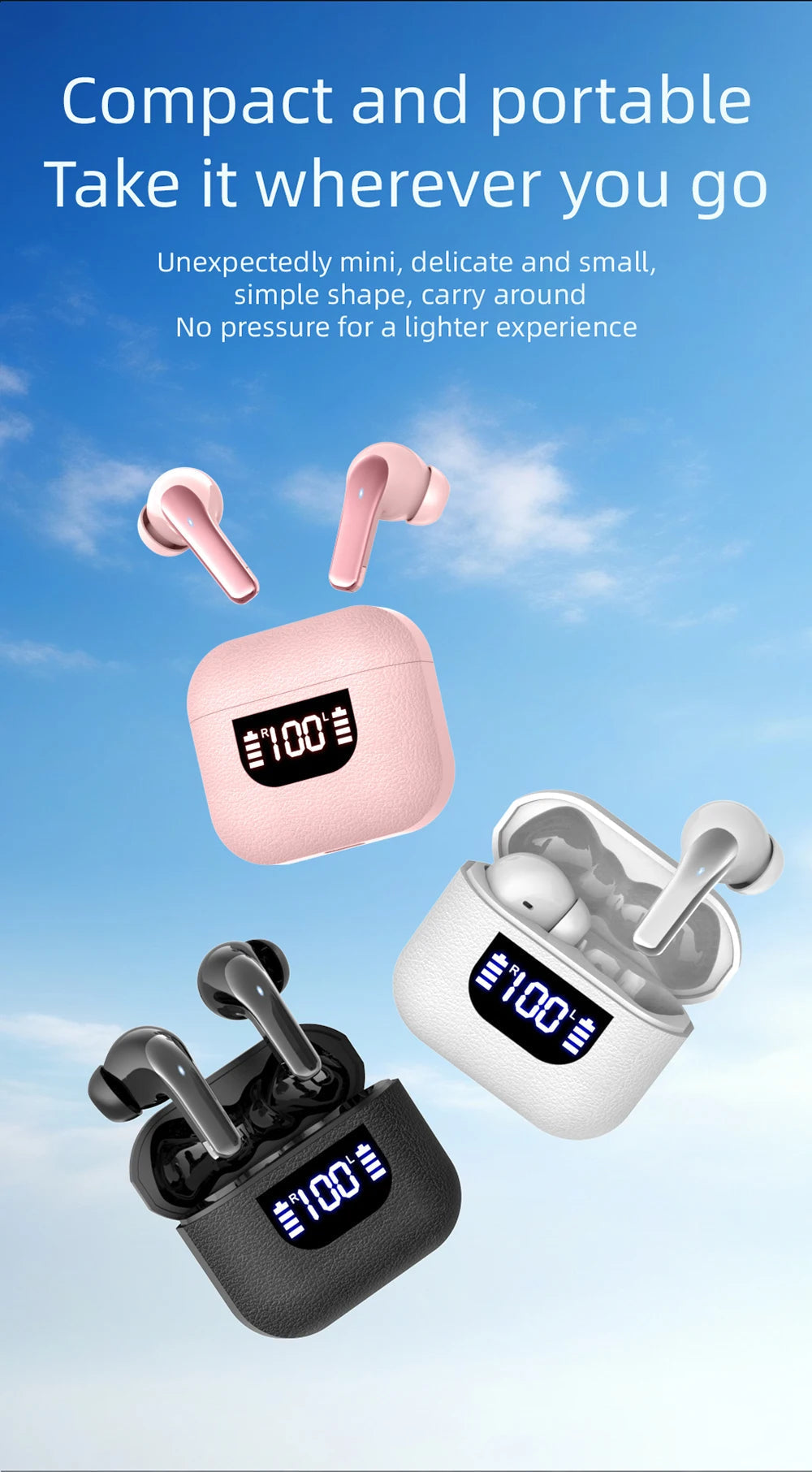 K07 Wireless Earphones Bluetooth Active Noice Cancellation Wireless Green Sir Loin