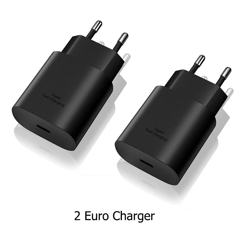 Chargeur mural 25W USB C PD Super Rapide Adaptateur secteur USB C vers câble de charge rapide USB C pour Samsung Galaxy S22 S21 S20 Note10