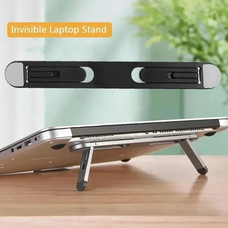 Soporte portátil plegable para computadora portátil, base ajustable, elevador de refrigeración para laptop