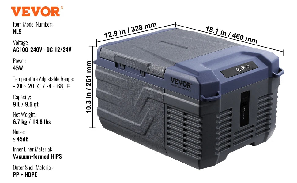 SucceBuy Tragbarer Auto-Kühlschrank – 8L-75L, Doppelzone, Bluetooth