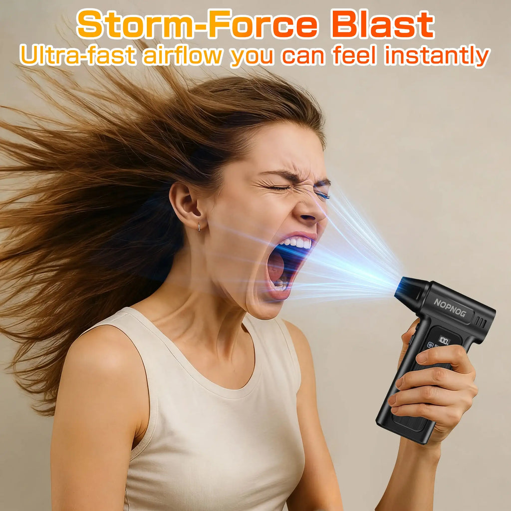 Turbo Fan Blower Car Cleaning Blowing Tools Auto Violent Jet Fan Summer Hair Dryer Family Electric Air Duster Auto Dust Collector Outdoors Portable Multipurpose Fan