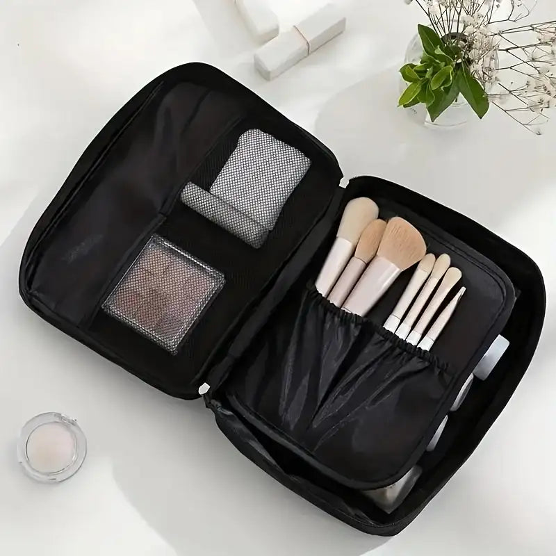Travel Cosmetic Bag With Multi-Compartments, Makeup Organizer Pouch, Toiletry Storage Bag For Personal Care Items & Accessories