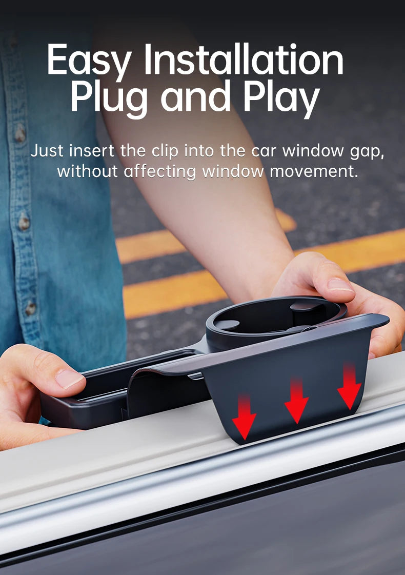 Car Cup Stand Phone Holder Mount Tray Side Door Window Storage Barrel Green Sir Loin