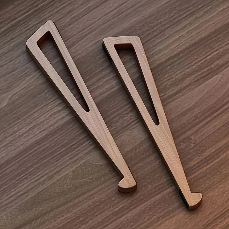 Soporte portátil plegable de madera para portátil: ángulo ergonómico ajustable de 12°, elevador de escritorio de bambú compacto para tabletas y portátiles