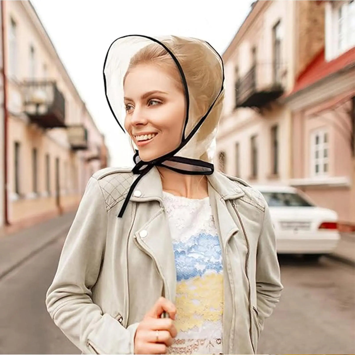Sombrero de lluvia transparente, reutilizable e impermeable con ala ancha para mujer, para viajes al aire libre, senderismo, jardinería, compras, playa y protección contra el viento