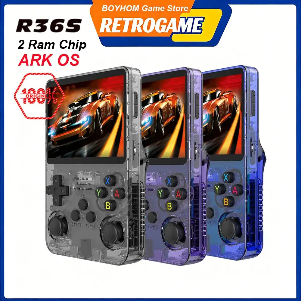 R36S Retro-Handheld-Spielkonsole, 3,5" IPS, 64 GB, 1 GB RAM