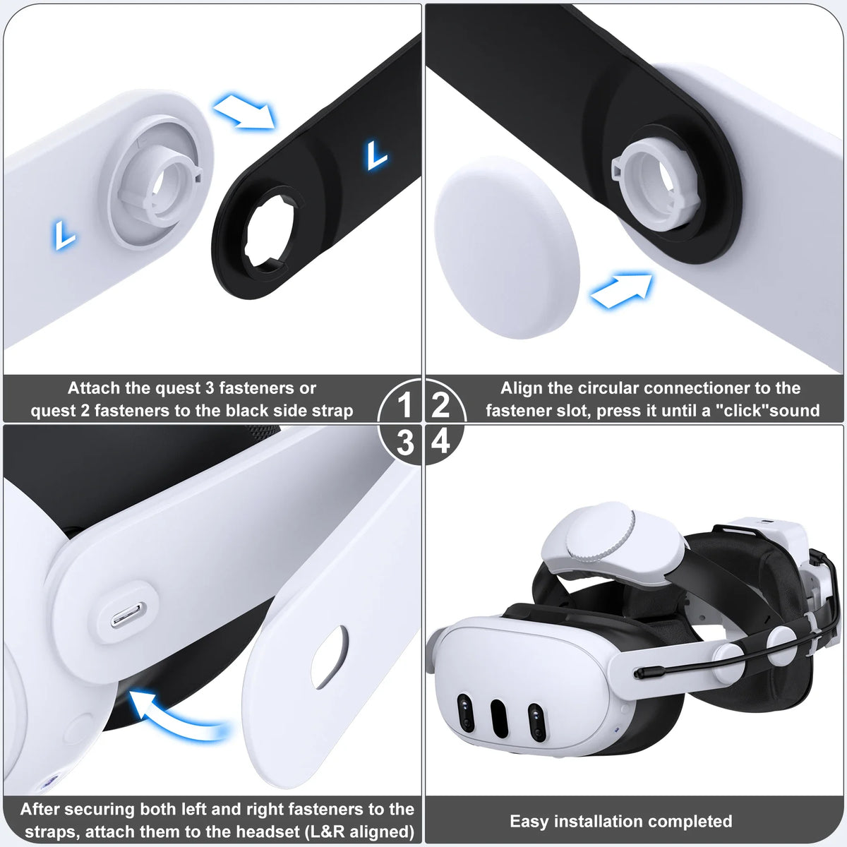 Correa para la cabeza BEBONCOOL MQ2004 – Batería de 7500 mAh para Meta Quest 2/3