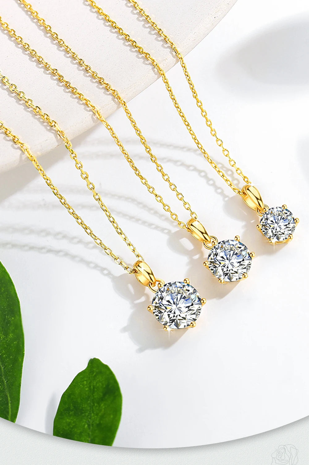Sparkly 1ct/2ct/3ct Solitaire Round Moissanite Pendant Necklace D VVS1 14k Gold Hollow With Certificate Daily Wear Gift for her