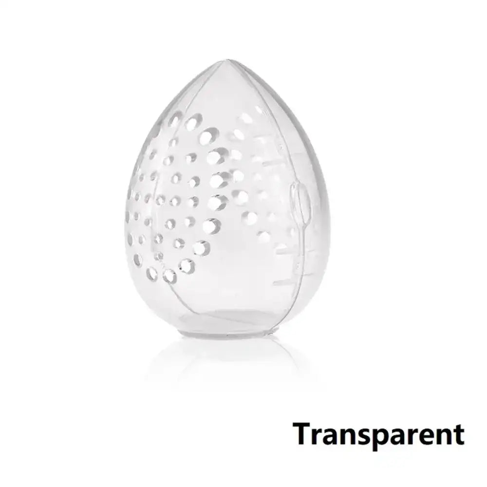 Empty Makeup Sponge Storage Box Plastic Egg Shaped Cosmetic Puff Organizer Rack Portable Makeup Blender Holder Stand Drying Box